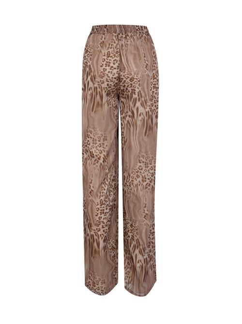 Pantaloni in chiffon con stampa animalier BLUGIRL | RA6038 TS121P9371